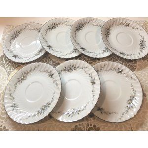 (7) Flair Fine China Japan Blossom Saucers - Alyce 492